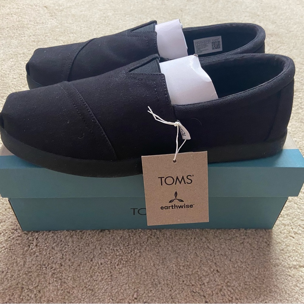 Men’s Alp Fwd All Black Recycled Cotton Canvas Tom’s